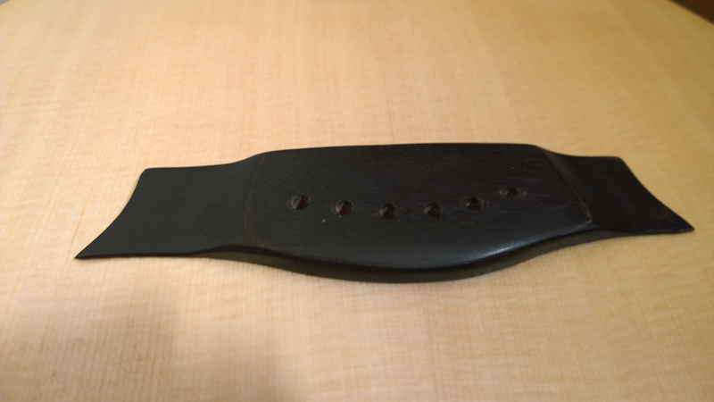 Completed ebonized walnut CF bridge