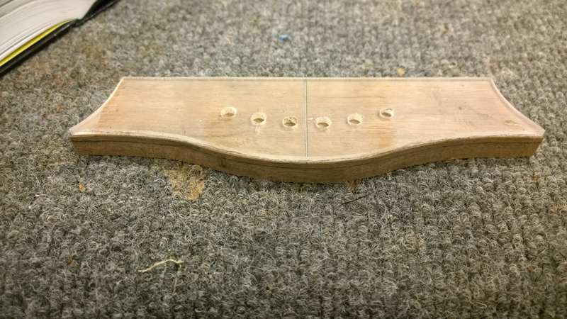Bridge shape cut close on bandsaw