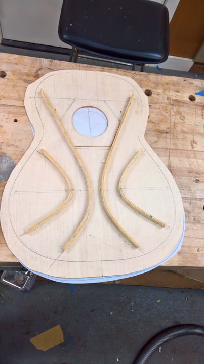 Braces ripped and sanded flat