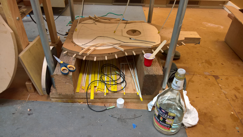 Epoxy session — braces going down