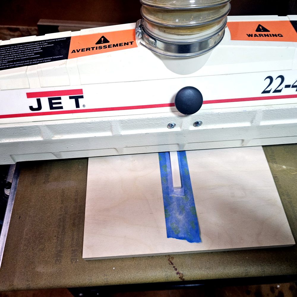 Nut blank thickness sanded to size